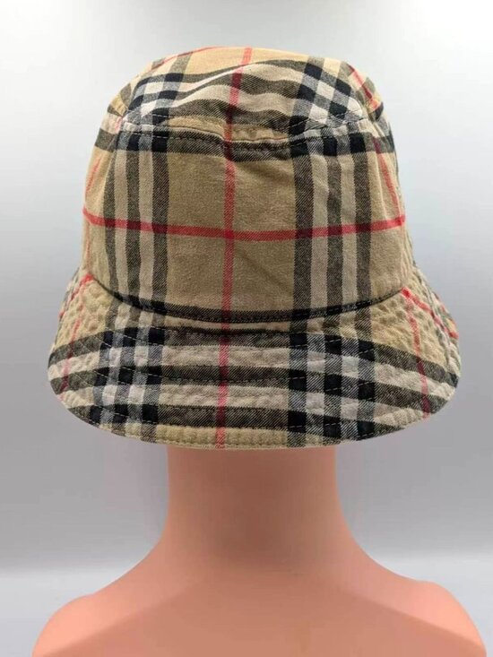 Burberry Classic Vintage Check Cotton Bucket Hat Archive Beige M 8075657 main image 5